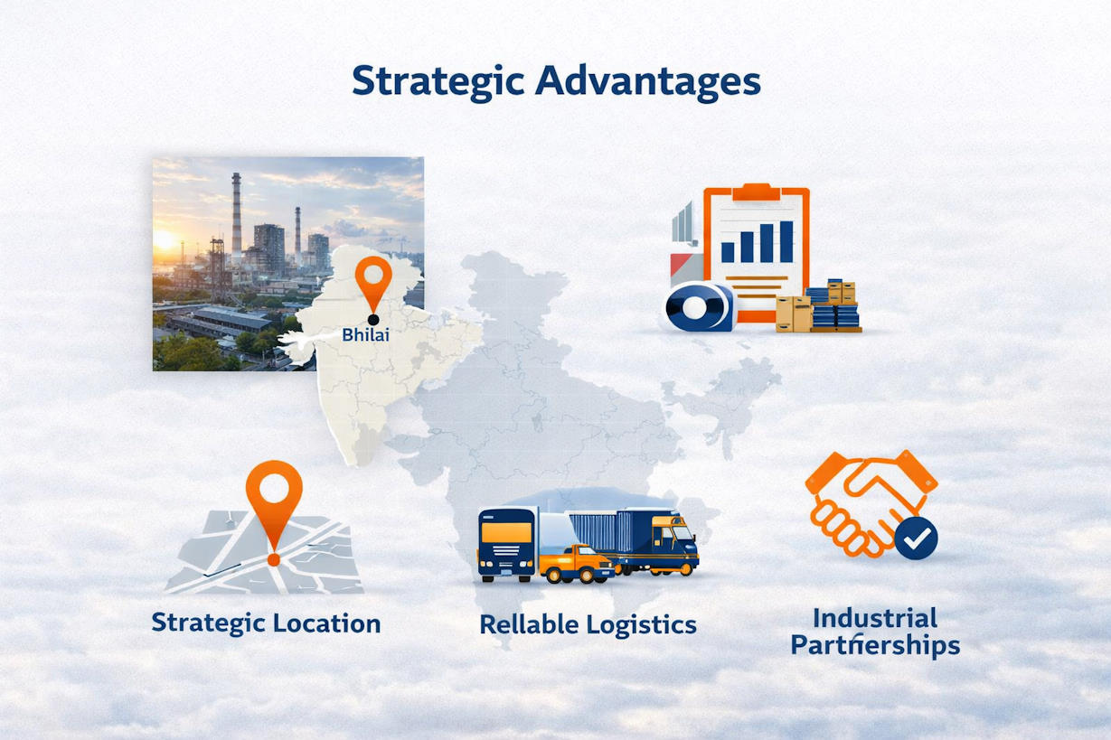 Strategic location Bhilai